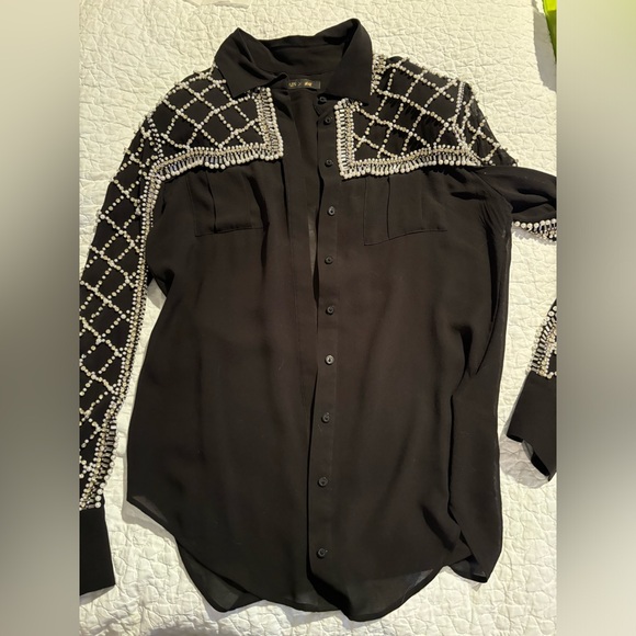 BALMAIN For H&M Silk Blouse Size 6 - Picture 14 of 14